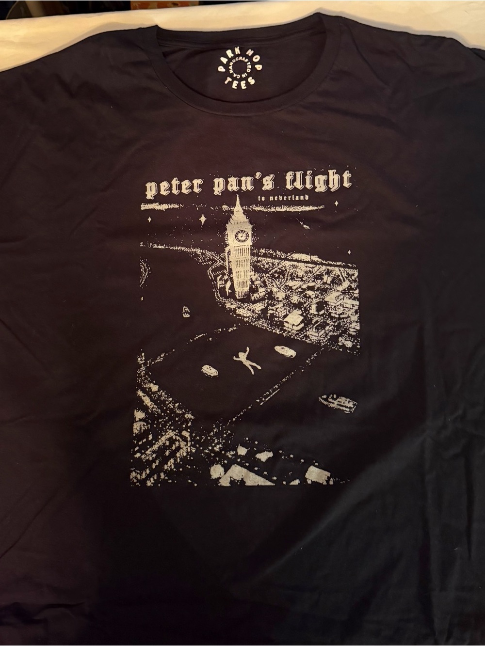 Peter Pan's Flight Graphic Black Short-Sleeve Tee